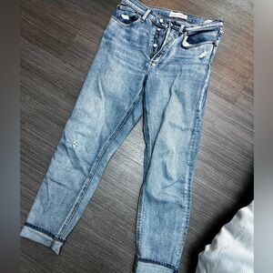 Denim Forum “Yoko High Rise Slim” Jeans
